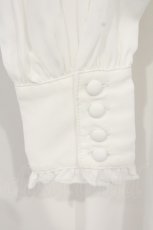 画像3: ATELIER PIERROT / Modern Flounce Long Blouse（モダンフラウンスロングブラウス）  ホワイト O-26-09-24-051-EL-BL-IG-OS (3)