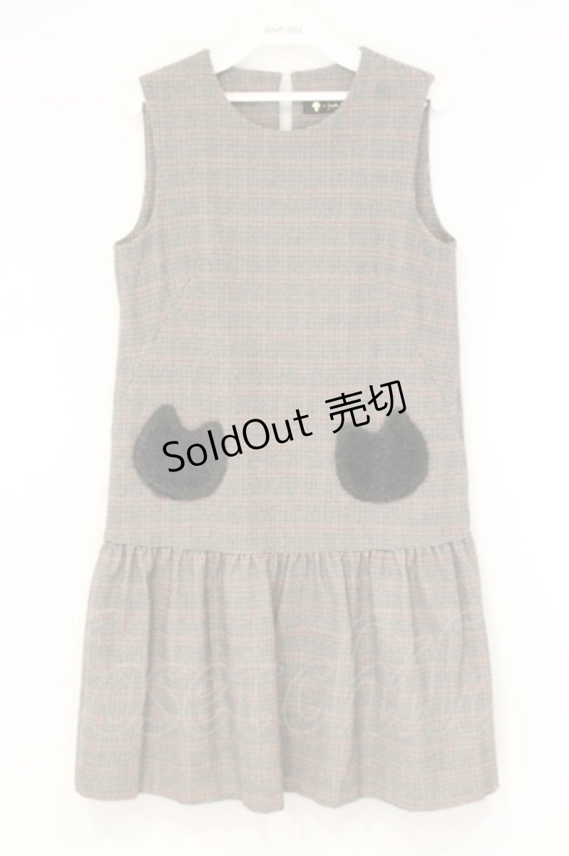 画像1: Franche Lippee / ねこポケットジャンスカ M クロ×アカ×ベージュ O-26-09-24-018-LO-OP-IG-OS (1)