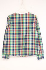 画像3: Franche Lippee / リボンアップリケチェックブラウス M グリーン O-26-09-24-020-LO-BL-IG-OS (3)