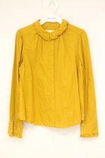 画像1: Franche Lippee / プチカラーフリルブラウス M マスタード O-26-09-24-021-LO-BL-IG-OS (1)