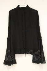 画像1: ATELIER PIERROT / Stand Collar Princess Sleeve Blouse  ブラック O-26-09-24-025-EL-BL-IG-OS (1)