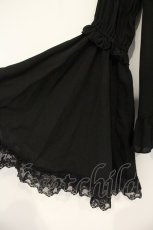 画像3: ATELIER PIERROT / Stand Collar Princess Sleeve Blouse  ブラック O-26-09-24-025-EL-BL-IG-OS (3)
