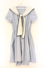画像1: axes femme POETIQUE / レースセーラーカラーワンピース M サックス O-26-09-25-038-AX-OP-OW-OS (1)