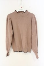 画像1: axes femme / ウォッシャブルメローニット F ブラウン O-26-09-25-040-AX-TO-OW-OS (1)
