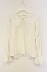 画像1: axes femme / ビッグ襟ブラウス M シロ O-26-09-25-041-AX-BL-OW-OS (1)