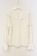 画像3: axes femme / ビッグ襟ブラウス M シロ O-26-09-25-041-AX-BL-OW-OS (3)