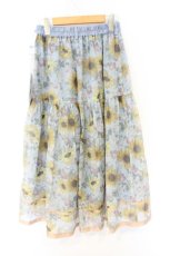 画像3: axes femme / ひまわり柄シアースカート M サックス O-26-09-25-005-AX-SK-OW-OS (3)