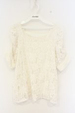 画像1: axes femme / 総レースプルオーバー M キナリ O-26-09-25-053-AX-TO-OW-OS (1)