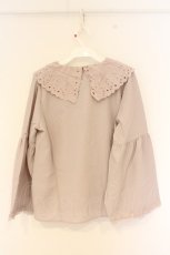 画像3: axes femme / 刺繍入りビッグカラーブラウス M ピンク O-26-09-25-056-AX-BL-OW-OS (3)
