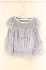 画像1: axes femme / パゴダスリーブ風トップス F サックス O-26-09-25-057-AX-TO-OW-OS (1)