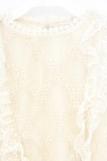 画像2: axes femme POETIQUE / レーシーフリルブラウス M キナリ O-26-09-25-058-AX-BL-OW-OS (2)
