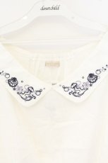画像2: axes femme POETIQUE / マリン刺繍オフショルブラウス M キナリ O-26-09-25-063-AX-BL-OW-OS (2)