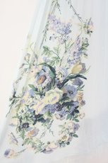 画像2: axes femme / ブーケ柄プリーツスカート M サックス O-26-09-25-007-AX-SK-OW-OS (2)