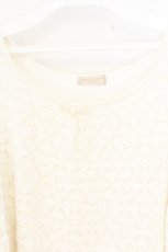画像2: axes femme POETIQUE / 肩あきパフ袖総レースプルオーバー M キナリ O-26-09-25-067-AX-TO-OW-OS (2)