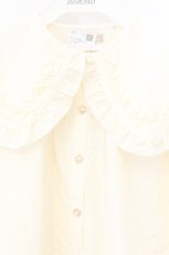 画像2: axes femme POETIQUE / フリルビッグ襟ブラウス M キナリ O-26-09-25-070-AX-BL-OW-OS (2)