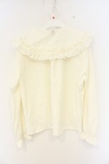 画像3: axes femme POETIQUE / フリルビッグ襟ブラウス M キナリ O-26-09-25-070-AX-BL-OW-OS (3)