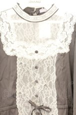 画像2: axes femme / ヴィンテージサテンブラウス M グレー O-26-09-25-071-AX-BL-OW-OS (2)