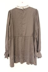画像3: axes femme / ヴィンテージサテンブラウス M グレー O-26-09-25-071-AX-BL-OW-OS (3)