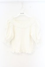 画像1: axes femme POETIQUE / マトン袖リブニットプルオーバー M シロ O-26-09-25-072-AX-TO-OW-OS (1)
