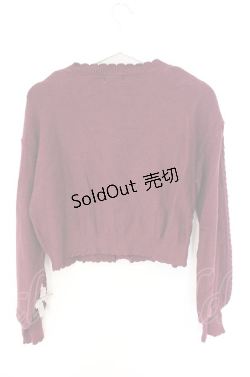 画像3: axes femme POETIQUE / リボンデザインニット M ワイン O-26-09-25-077-AX-TO-OW-OS (3)