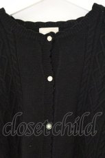 画像2: axes femme POETIQUE / 袖リボンデザインニットカーディガン M クロ O-26-09-25-082-AX-TO-OW-OS (2)