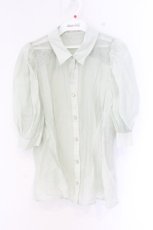 画像1: axes femme POETIQUE / パフスリーブシアーブラウス M ミント O-26-09-25-083-AX-BL-OW-OS (1)