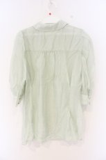画像3: axes femme POETIQUE / パフスリーブシアーブラウス M ミント O-26-09-25-083-AX-BL-OW-OS (3)