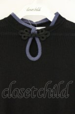 画像2: axes femme POETIQUE / チャイナボタンラメニットプルオーバー M クロ O-26-09-25-088-AX-TO-OW-OS (2)