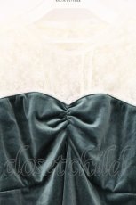 画像2: axes femme POETIQUE / オフショルデザインベロアプルオーバー M グリーン O-26-09-25-099-AX-TO-OW-OS (2)
