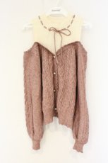 画像1: axes femme POETIQUE / レイヤード風ニットプルオーバー M ピンク O-26-09-25-104-AX-TO-OW-OS (1)