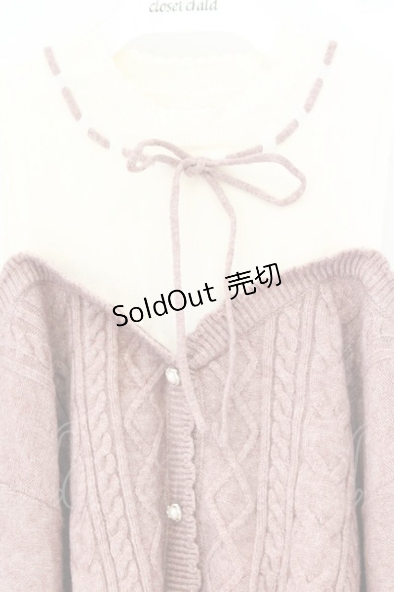 画像2: axes femme POETIQUE / レイヤード風ニットプルオーバー M ピンク O-26-09-25-104-AX-TO-OW-OS (2)