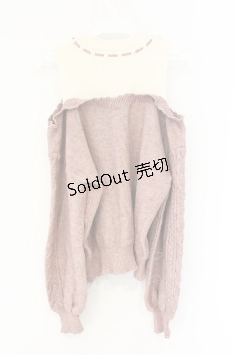 画像3: axes femme POETIQUE / レイヤード風ニットプルオーバー M ピンク O-26-09-25-104-AX-TO-OW-OS (3)