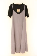 画像1: axes femme POETIQUE / フォトプリントＴシャツ付ワンピース M クロ×パープル O-26-09-25-110-AX-OP-OW-OS (1)