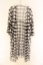 画像1: axes femme / チェック柄レースロングカーディガン M クロ O-26-09-25-026-AX-TO-OW-OS (1)