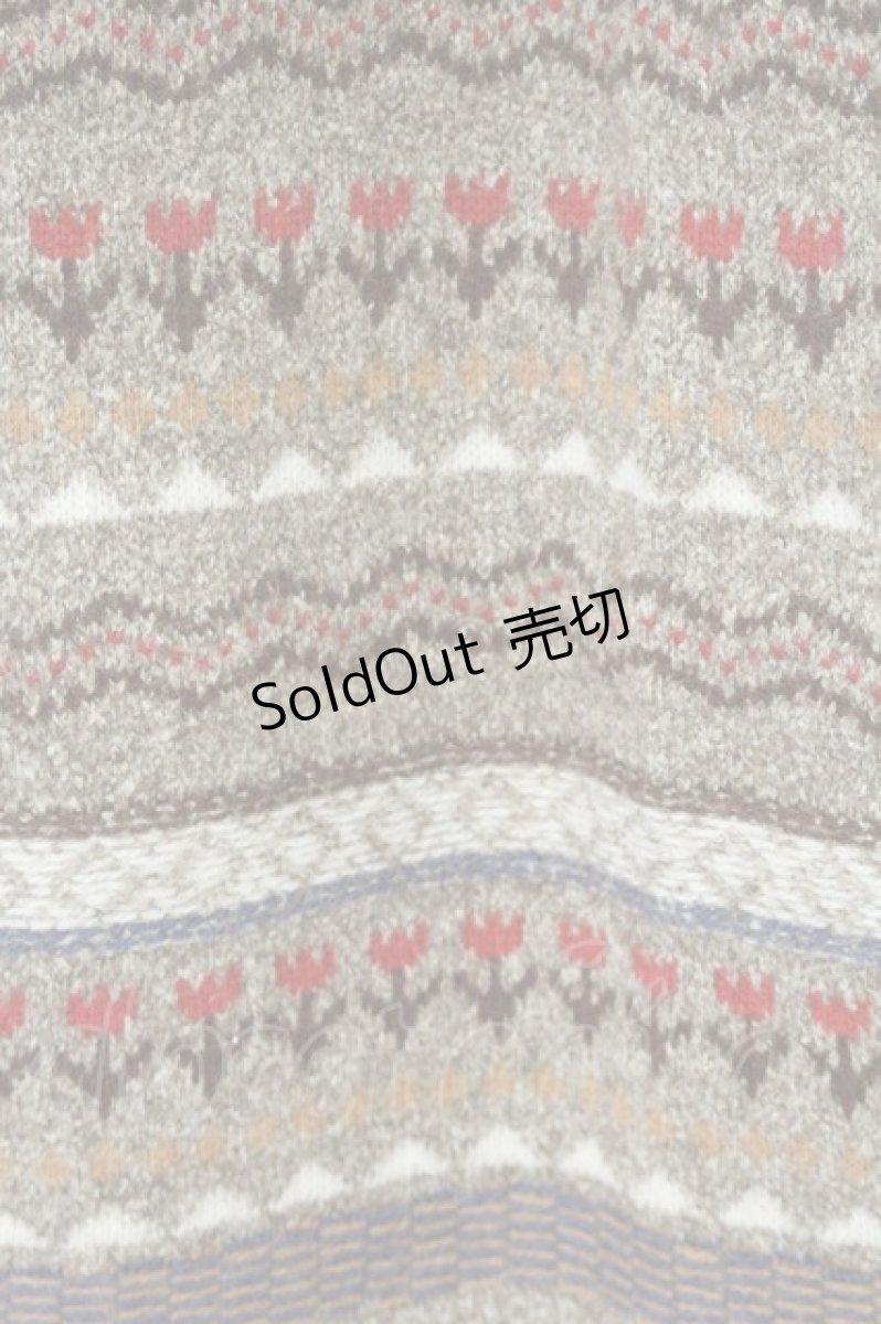 画像2: ILY a LONG TEMPS / ノルディックニットスカート  ブラウン O-26-09-26-040-LO-SK-IG-OS (2)