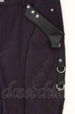 画像2: Ozz Croce / バイカラーベルテッドパンツ  パープル×グレー O-26-09-26-057-OO-PA-IG-OS (2)