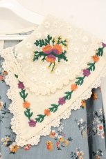 画像2: LOLITAその他 / 刺繍衿レトロワンピース  グリーン系 O-26-09-26-007-LO-OP-OW-OS (2)