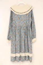 画像4: LOLITAその他 / 刺繍衿レトロワンピース  グリーン系 O-26-09-26-007-LO-OP-OW-OS (4)