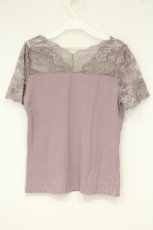 画像3: axes femme / デコルテレース半袖インナー M パープル O-26-09-26-084-AX-TO-IG-OS (3)