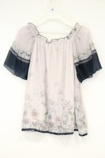 画像3: axes femme / アネモネ柄パイピングブラウス M ピンク×ネイビー O-26-09-26-086-AX-BL-IG-OS (3)