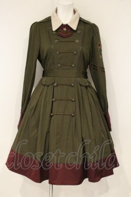 Preview of Military Flagワンピース  カーキグリーン