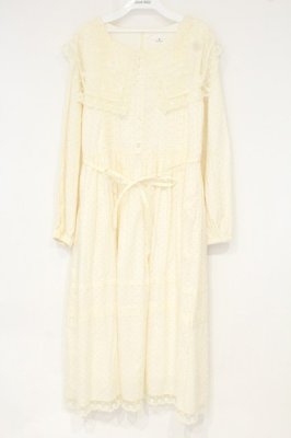Preview of airy lace collarワンピース F クリーム