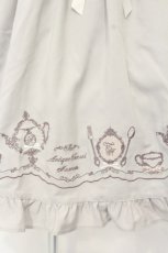 画像2: Amavel / カトラリー刺繍サスペンダースカート  グレー O-26-09-26-095-CA-SK-IG-OS (2)