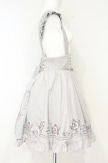 画像3: Amavel / カトラリー刺繍サスペンダースカート  グレー O-26-09-26-095-CA-SK-IG-OS (3)