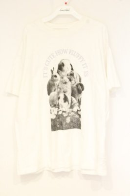 Preview of fluffy rabbit tee　Tシャツ F シロ