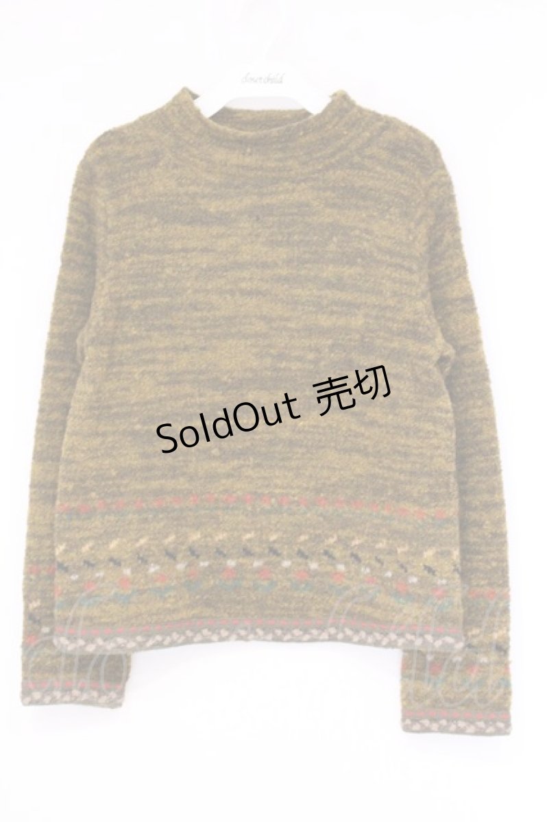 画像1: ILY a LONG TEMPS / フラワーモチーフニット  ブラウン O-26-09-26-023-LO-TO-IG-OS (1)