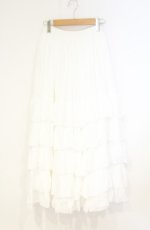 画像1: ATELIER PIERROT / Midnight Cascade Long Skirt　スカート  ホワイト O-26-09-27-025-EL-SK-OW-OS (1)