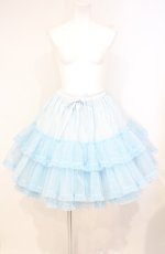 画像1: metamorphose / オーガンジーフリルパニエ  サックス O-26-09-27-028-ME-SK-OW-OS (1)