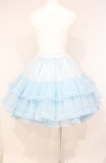 画像2: metamorphose / オーガンジーフリルパニエ  サックス O-26-09-27-028-ME-SK-OW-OS (2)