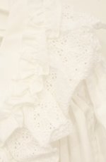 画像3: metamorphose / 【プラスサイズ】綿レースシャーリング長袖ブラウス（丸襟） 2 シロ O-26-09-27-003-ME-BL-OW-OS (3)